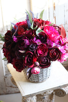 kosz fioletowych kwiatów, Prisa, wym.47x46cm