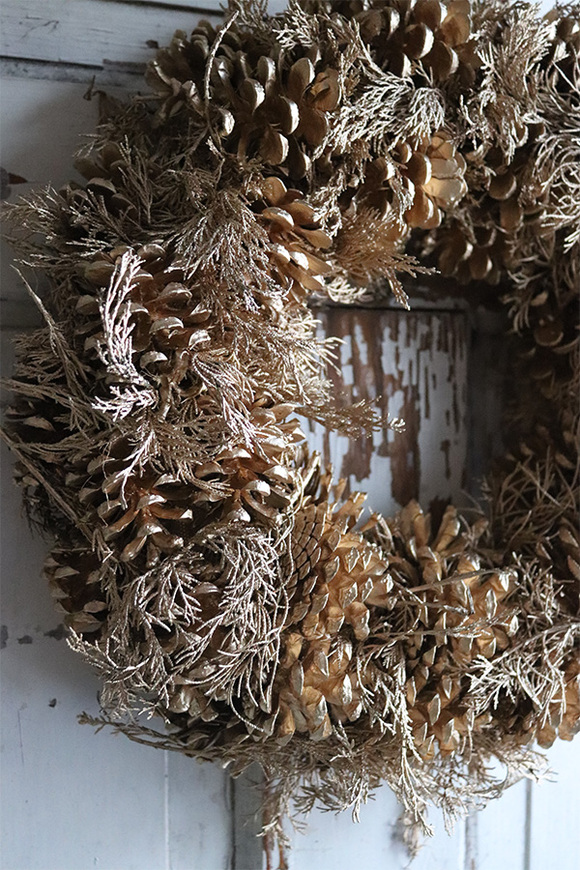 efektowny wianek, Złota Zima, śr.36cm 