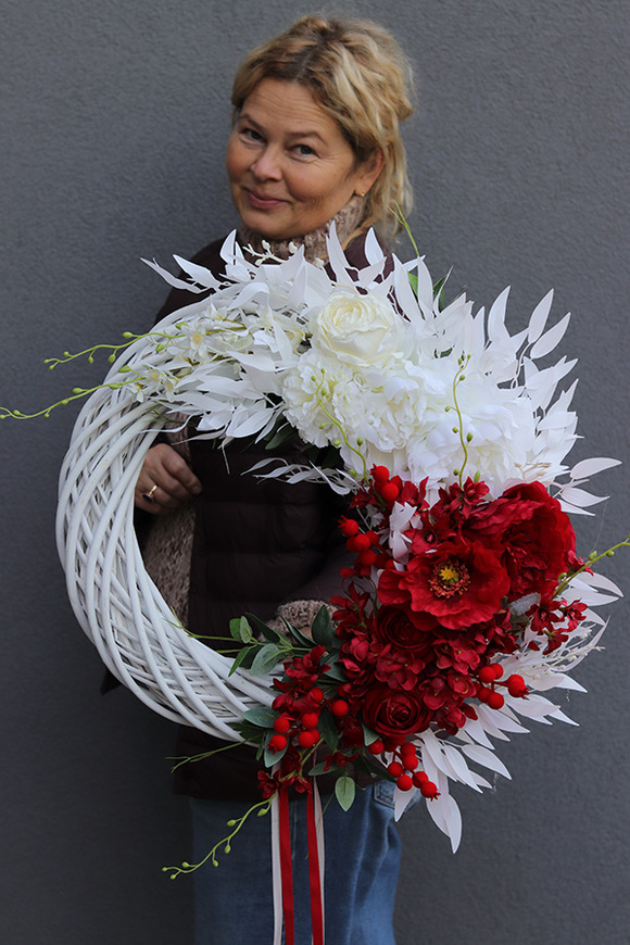 Polskość, wianek patriotyczny na drzwi