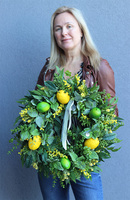 Cytrusy 2, wianek na drzwi z owocami