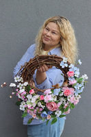 Wiosenne Ptaszki, asymetryczny wianek na drzwi