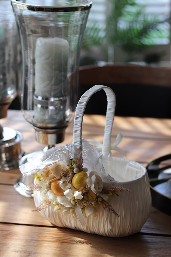 Wiosenne Słońce, koszyczek wielkanocny z serwetką, wys.31cm