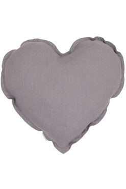 Heart Pillow, lniana poduszka w kształcie serca, shark, wym.43x43cm