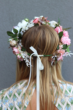 Wedding Crown, ślubny wianek na głowę / dla Panny Młodej, rozmiar uniwersalny