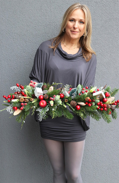 Lasek Bożonarodzeniowy, świąteczna girlanda na stół