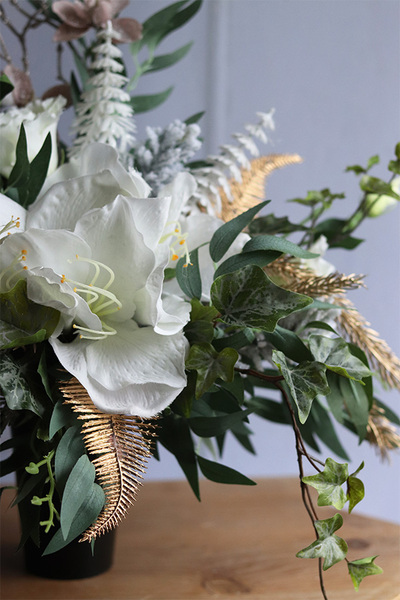 Amarylis Zimowy, bukiet nagrobny we wkładzie