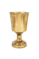 Porto Gold G, elegancki złoty puchar / wazon, wym.30x18x18cm