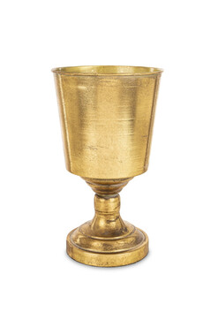 Porto Gold G, elegancki złoty puchar / wazon, wym.30x18x18cm