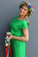 Polonia, kwiatowy wianek na głowę