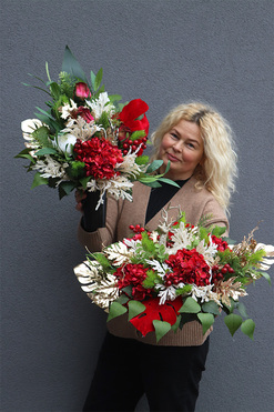 Dorotea, komplet dekoracji nagrobnych, kompozycja +bukiet