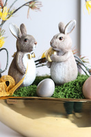 Zakochane Króliki Laos, stroik wielkanocny z zajączkami