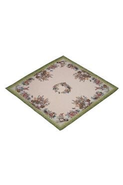 Zajączkowa Święconka, wielkanocny obrus gobelinowy serweta, 98x98cm