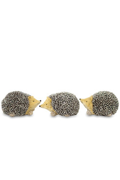 figurka Jeż, komplet 3 szt., wym.6x10x7cm