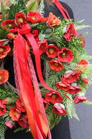 Makowa Panienka dekoracyjny wianek z makami	