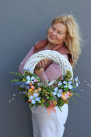 Zając na Herbatce, wiosenny wianek z zajączkiem