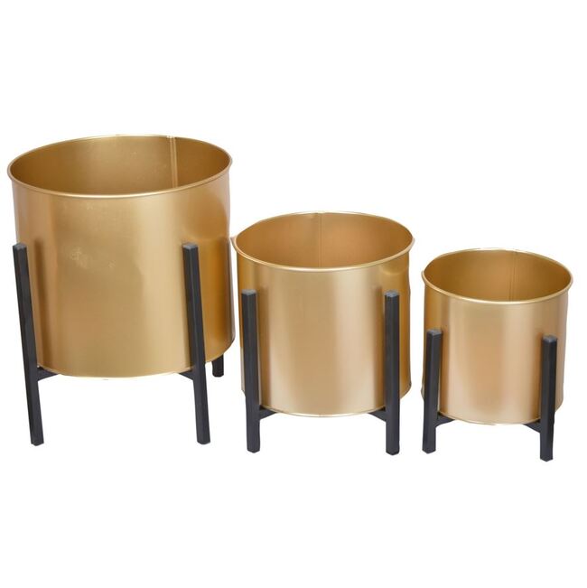 Goldica Trio, kwietnik / osłonka na stojaku, kpl.3szt 