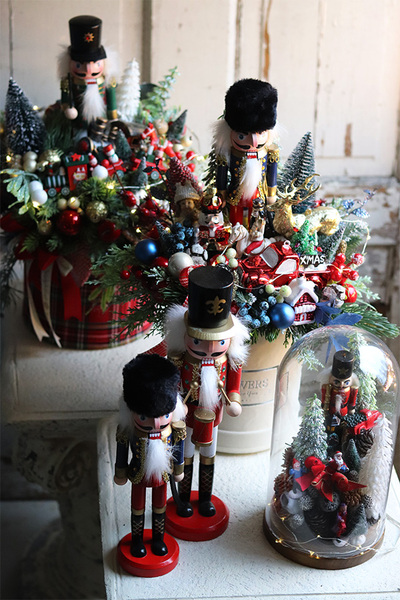 flowerbox świąteczny, Dziadek do Orzechów 2, wym.42x34cm