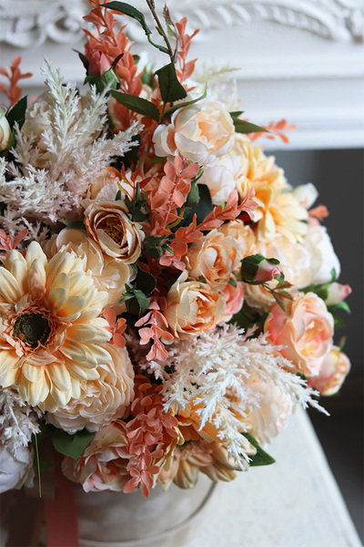 Morella, welurowy flowerbox z kłosami