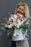 flowerbox wielkanocny, Sweet Bunny, wys.44x43cm