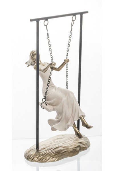 Beztroska, figurka kobieta na huśtawce