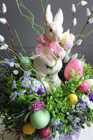 Bunny Star Velveti 2, stroik wielkanocny na stół