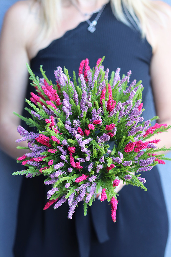 Wrzosowiska nr 3, jesienna kompozycja z wrzosów, wys.28cm