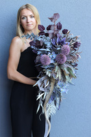  Blue Moon, dekoracja nagrobna w drewnianej skrzyneczce, wym.44x68x40cm