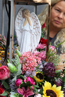 Angelo Garden Mileno, jesienny lampion nagrobny z kwiatami