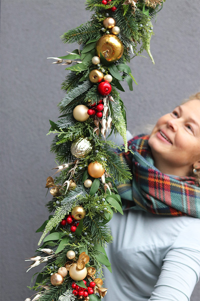 Red&Gold, świąteczna girlanda