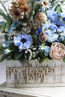 Niebieska Polana, dekoracja nagrobna z dedykacją