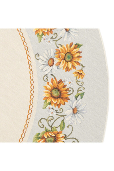 Sunflower Garden, obrus gobelinowy okrągły