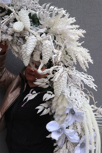 Biała Chmurka Zimowa, świąteczna girlanda na wejście