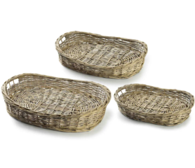 Gustawo, komplet 3 tac wiklinowych, wym.53x39/48x33/43x28.5cm