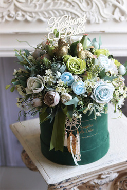 OD RĘKI Spring, wiosenny flowerbox, wym.37x37cm 