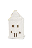 Glamour XMAS, domek ceramiczny lampion LED