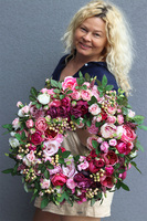 Very Berry, kwiatowy wianek na drzwi