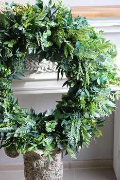 bardzo duży wianek na drzwi, Zieleń wśród Nas, śr.80cm 