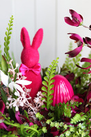 Fuksjowa Wielkanoc Silver, stroik wielkanocny w misie