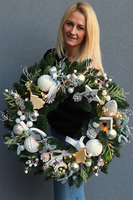 Scandi Effect, świąteczny wianek, LED