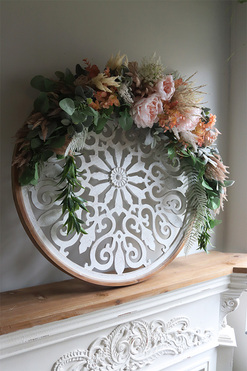 Sand Flowers, dekor ścienny z kwiatami, śr.80cm