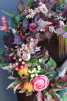 Jesienna Ramona, asymetryczny dekoracyjny wianek