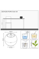 Puro, elegancka donica z nawadnianiem