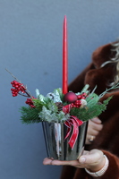 Klassiko, świąteczny stroik ze świecą