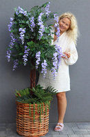 Wisteria Usagi Basket sztuczna roślina w koszu