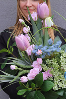 Tulippo Pink 2, komplet dekoracji nagrobnych