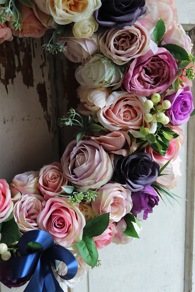 bardzo duży wianek na drzwi Leokadia 2, śr.50cm 