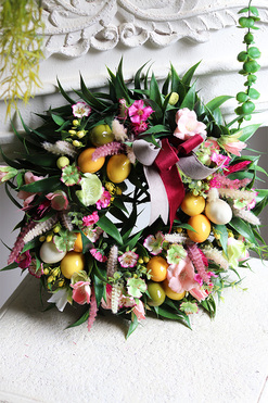 Retto 2, wielkanocny wianek z jajkami, śr.32cm 