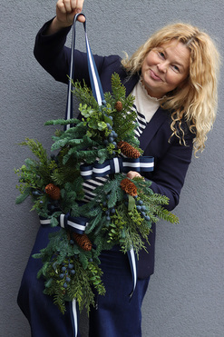 Marine Christmas Door, zawieszka świąteczna na drzwi dwustronna, dł.54/200cm