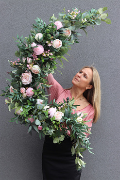 Delice, kwiatowa girlanda dekoracyjna, dł.160cm 