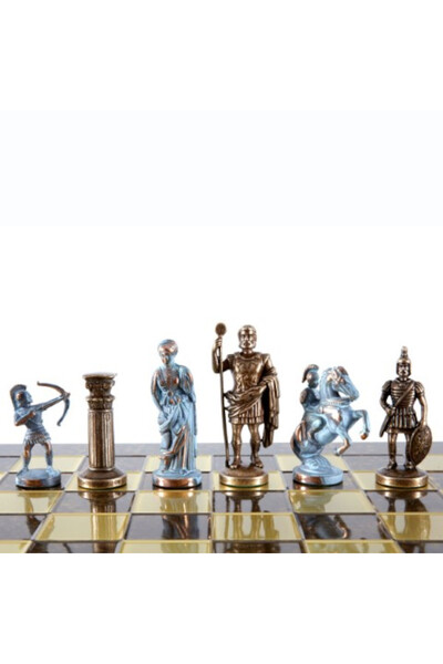 Łucznicy, ekskluzywne szachy mosiężne, wym.44x44cm